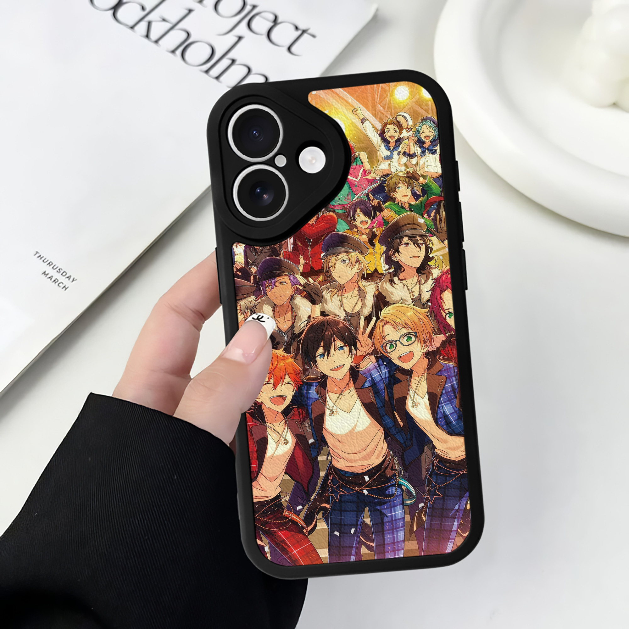 （画像用） あんさんぶるスターズ! Ensemble Stars 【iPhone 16シリーズ対応】シリコンスマホケース（レザー調） 材質：シリコン